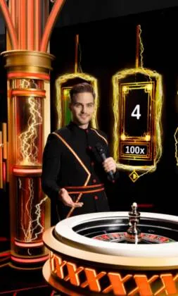 Live-Roulette mit Croupier und Multiplikator-Anzeige